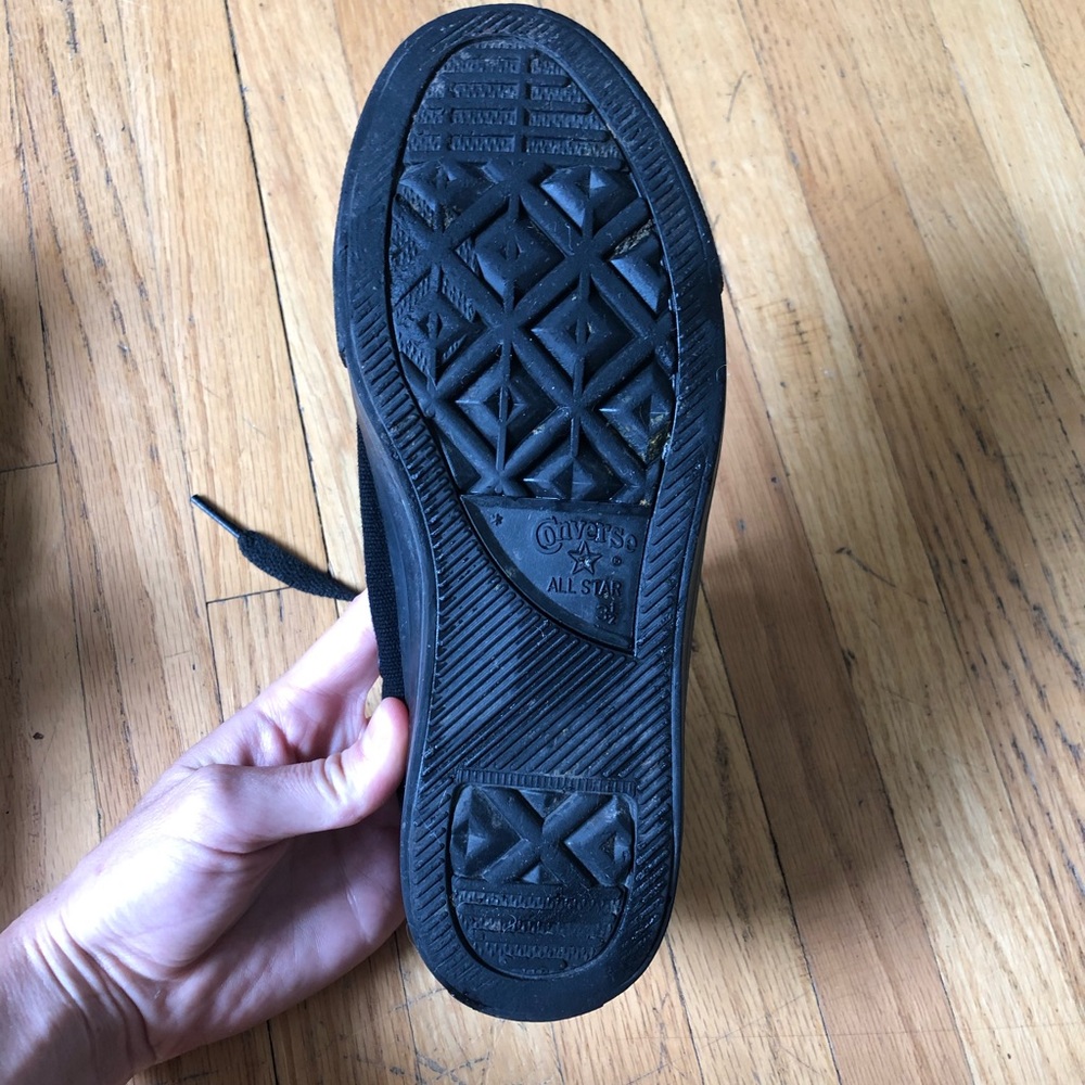 Sold- CONVERSE Black Chuck Taylors - Picture 9 of 9